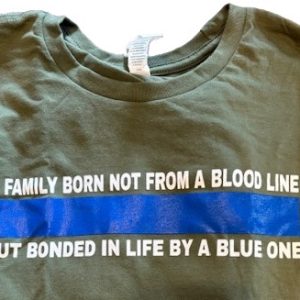 Blue Line T-Shirt Color Black
