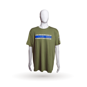 Blue Line T-Shirt Color Green